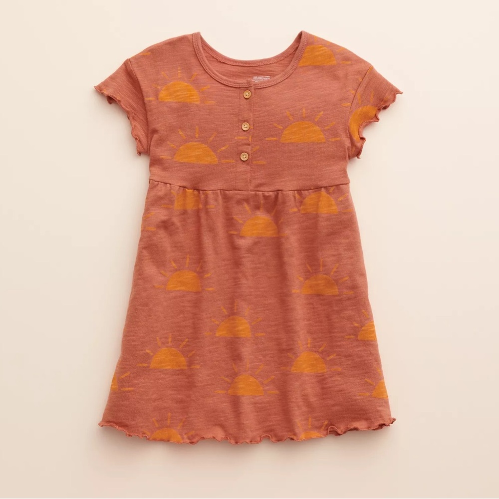 Little Co. by Lauren Conrad Organic Lettuce-Edge Henley Dress size 18 months